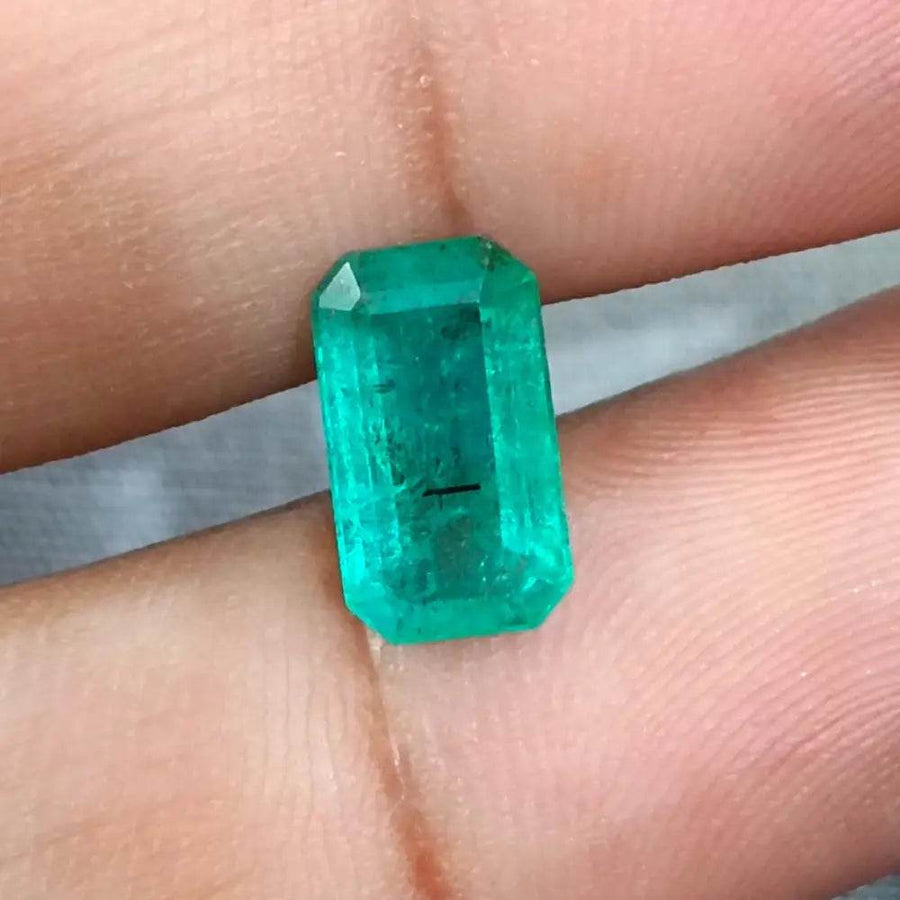 2.60ct Vivid Green Zambian Emerald, Natural Gemstone - SMSGEMS 