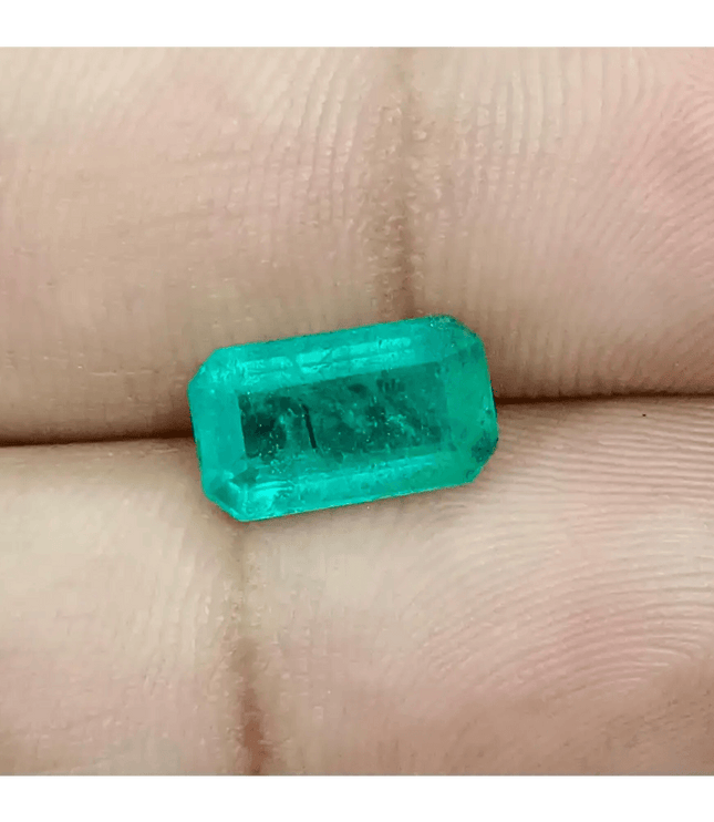 2.60ct Vivid Green Zambian Emerald, Natural Gemstone - SMSGEMS 