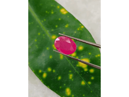 2.63ct Certified Pinkish Red African Ruby, 100% Natural Untreated Gemstone - SMSGEMS 