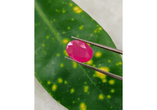 2.63ct Certified Pinkish Red African Ruby, 100% Natural Untreated Gemstone - SMSGEMS 