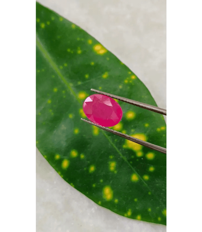 2.63ct Certified Pinkish Red African Ruby, 100% Natural Untreated Gemstone - SMSGEMS 