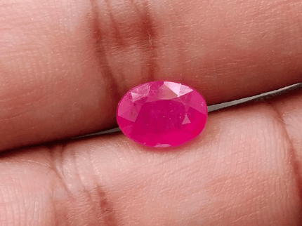 2.63ct Certified Pinkish Red African Ruby, 100% Natural Untreated Gemstone - SMSGEMS 