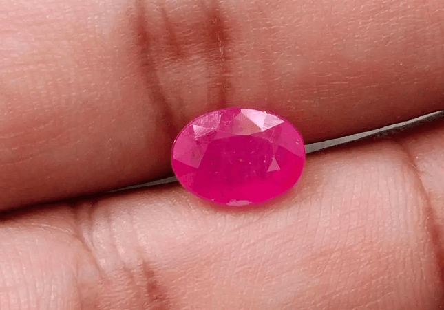 2.63ct Certified Pinkish Red African Ruby, 100% Natural Untreated Gemstone - SMSGEMS 