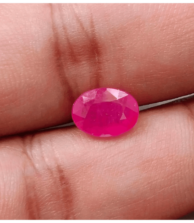 2.63ct Certified Pinkish Red African Ruby, 100% Natural Untreated Gemstone - SMSGEMS 