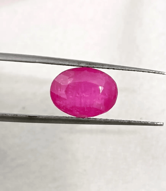 2.63ct Certified Pinkish Red African Ruby, 100% Natural Untreated Gemstone - SMSGEMS 