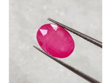2.63ct Certified Pinkish Red African Ruby, 100% Natural Untreated Gemstone - SMSGEMS 