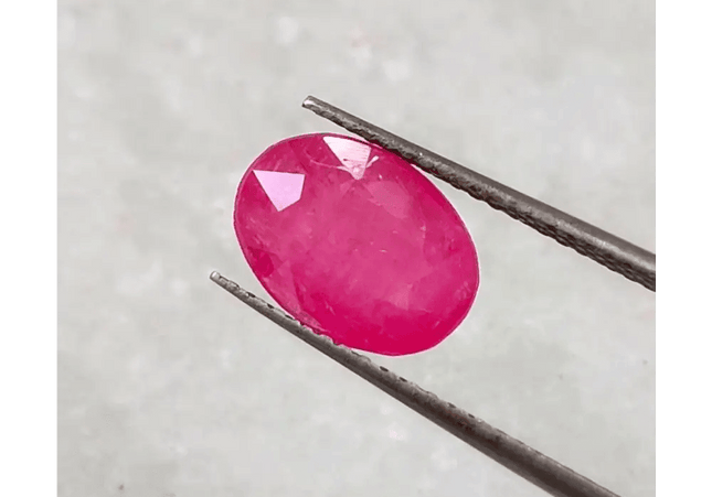 2.63ct Certified Pinkish Red African Ruby, 100% Natural Untreated Gemstone - SMSGEMS 