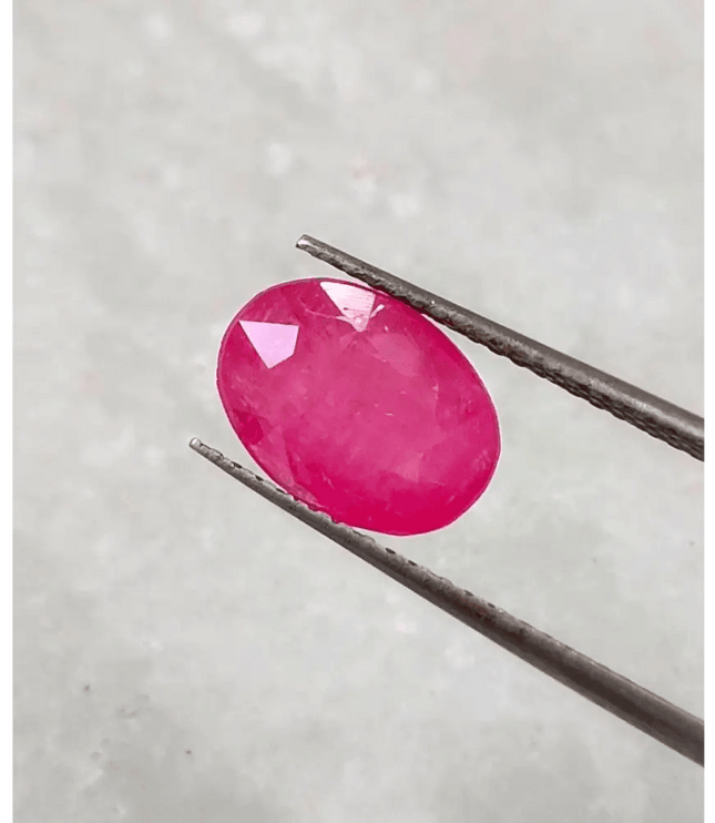 2.63ct Certified Pinkish Red African Ruby, 100% Natural Untreated Gemstone - SMSGEMS 
