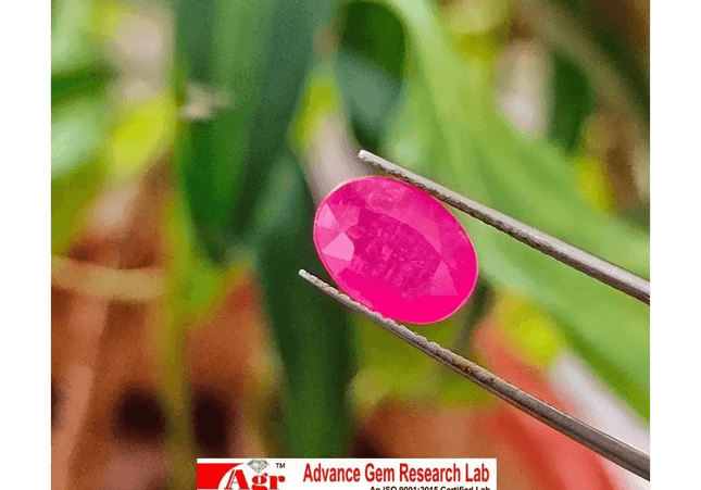 2.63ct Certified Pinkish Red African Ruby, 100% Natural Untreated Gemstone - SMSGEMS 