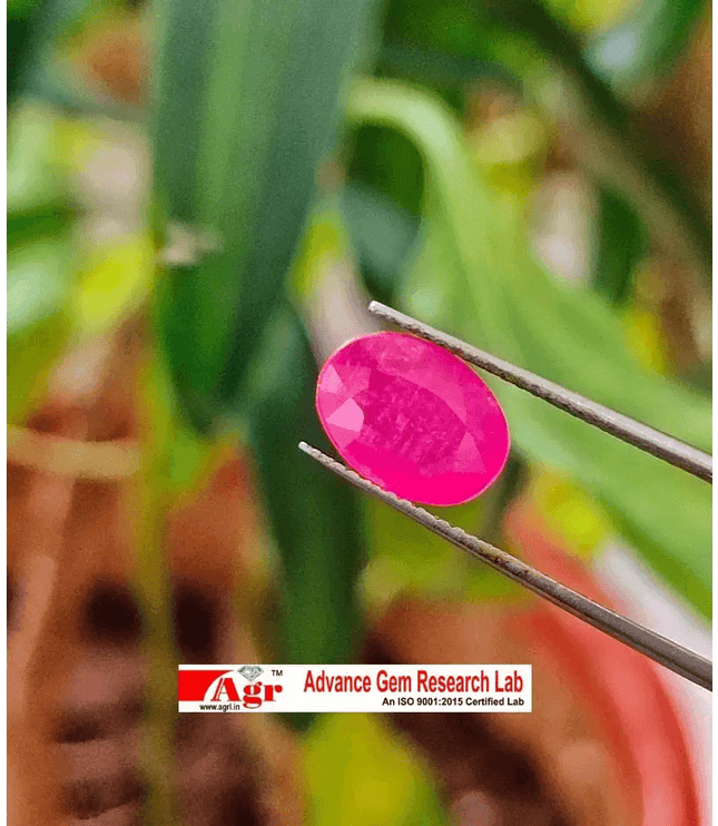 2.63ct Certified Pinkish Red African Ruby, 100% Natural Untreated Gemstone - SMSGEMS 