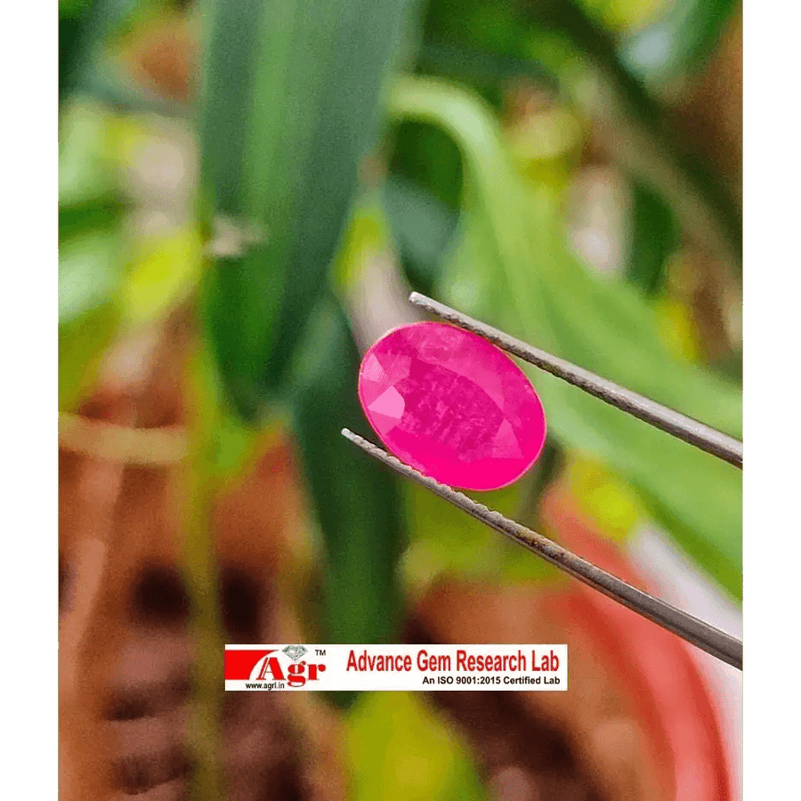 2.63ct Certified Pinkish Red African Ruby, 100% Natural Untreated Gemstone - SMSGEMS 