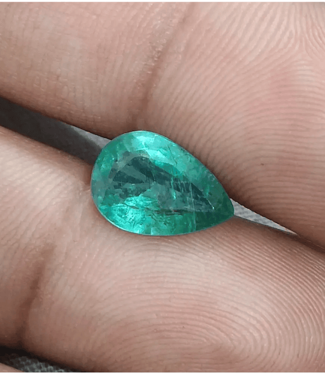 2.63ct Medium Deep Green Zambian Emerald, Natural Earth Mined Gemstone - SMSGEMS 