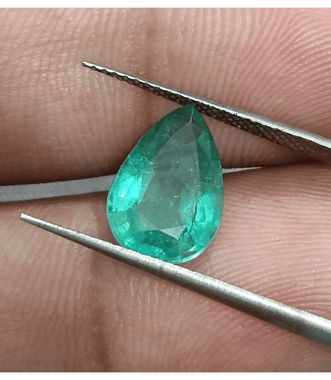 2.63ct Medium Deep Green Zambian Emerald, Natural Earth Mined Gemstone - SMSGEMS 
