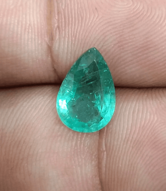 2.63ct Medium Deep Green Zambian Emerald, Natural Earth Mined Gemstone - SMSGEMS 