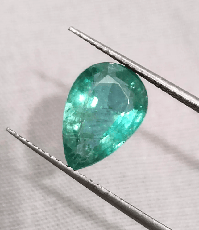 2.63ct Medium Deep Green Zambian Emerald, Natural Earth Mined Gemstone - SMSGEMS 