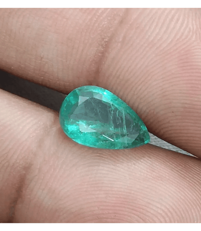 2.63ct Medium Deep Green Zambian Emerald, Natural Earth Mined Gemstone - SMSGEMS 