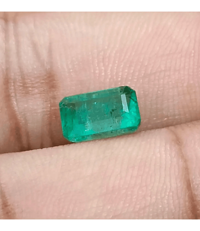 2.71ct Velvet Green Zambian Emerald , 100% Natural Earth Mined Gemstone - SMSGEMS 
