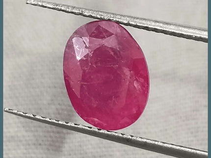 2.72ct African Ruby Certified By GSI, Natural Untreated Gemstone - SMSGEMS 