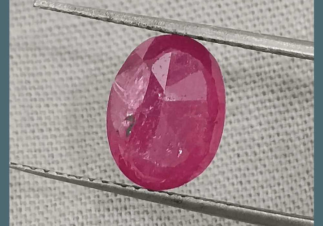 2.72ct African Ruby Certified By GSI, Natural Untreated Gemstone - SMSGEMS 