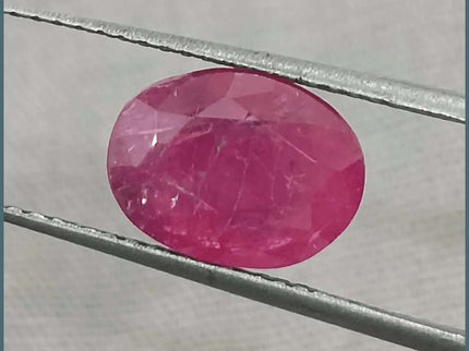 2.72ct African Ruby Certified By GSI, Natural Untreated Gemstone - SMSGEMS 