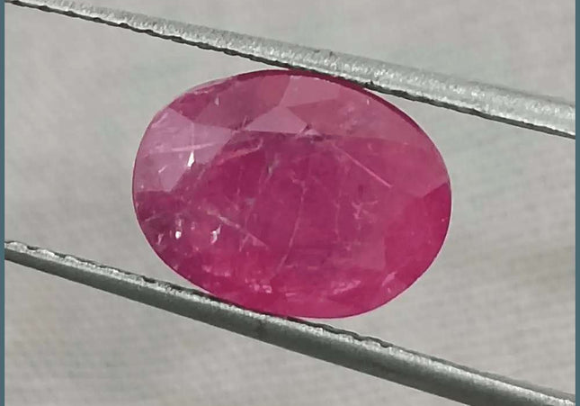 2.72ct African Ruby Certified By GSI, Natural Untreated Gemstone - SMSGEMS 