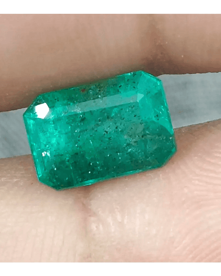 2.76ct Zambian Emerald Certified By GSI, Natural Gemstonr - SMSGEMS 