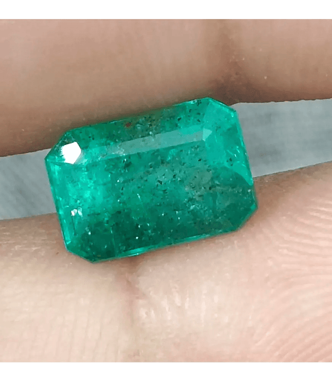 2.76ct Zambian Emerald Certified By GSI, Natural Gemstonr - SMSGEMS 