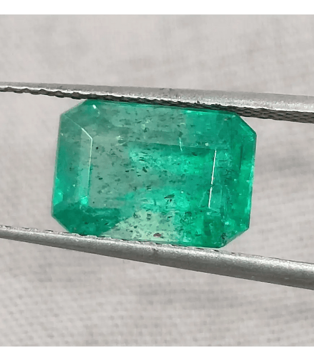 2.76ct Zambian Emerald Certified By GSI, Natural Gemstonr - SMSGEMS 