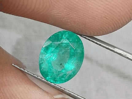 2.76ct Pastel Green Natural Russian Emerald - SMSGEMS 