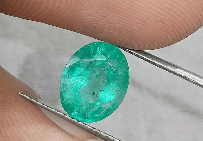 2.76ct Pastel Green Natural Russian Emerald - SMSGEMS 