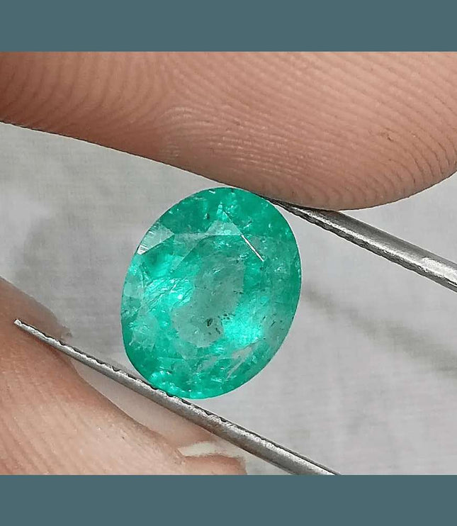 2.76ct Pastel Green Natural Russian Emerald - SMSGEMS 