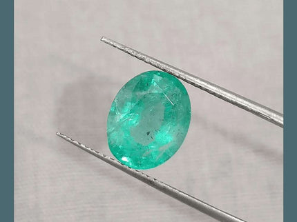 2.76ct Pastel Green Natural Russian Emerald - SMSGEMS 