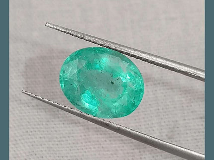 2.76ct Pastel Green Natural Russian Emerald - SMSGEMS 