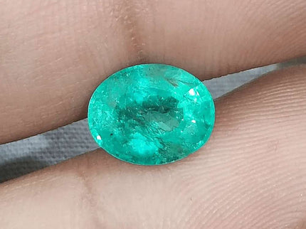 2.76ct Pastel Green Natural Russian Emerald - SMSGEMS 