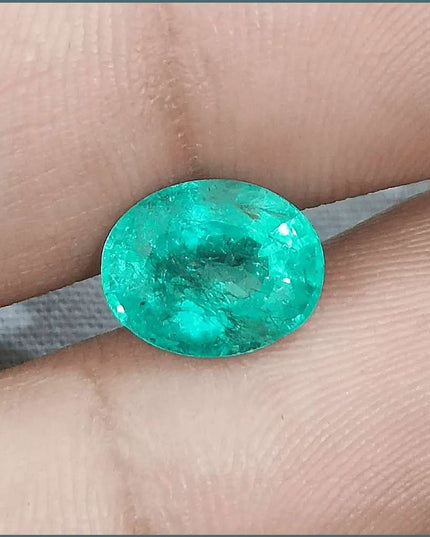 2.76ct Pastel Green Natural Russian Emerald - SMSGEMS 