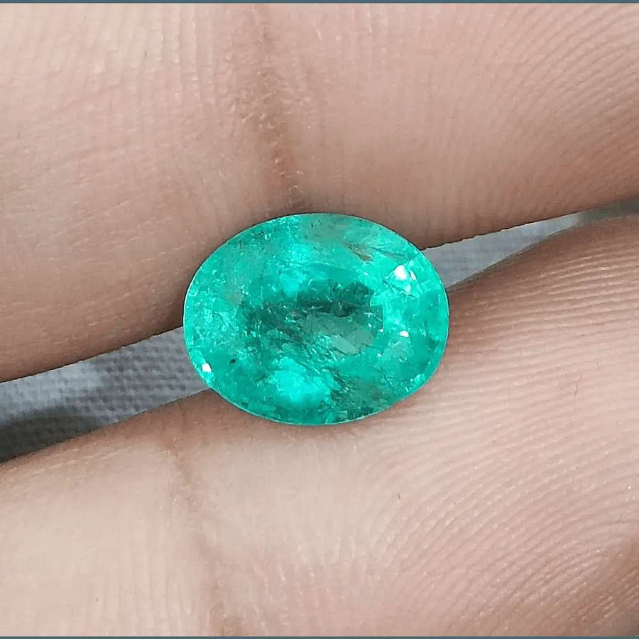 2.76ct Pastel Green Natural Russian Emerald - SMSGEMS 