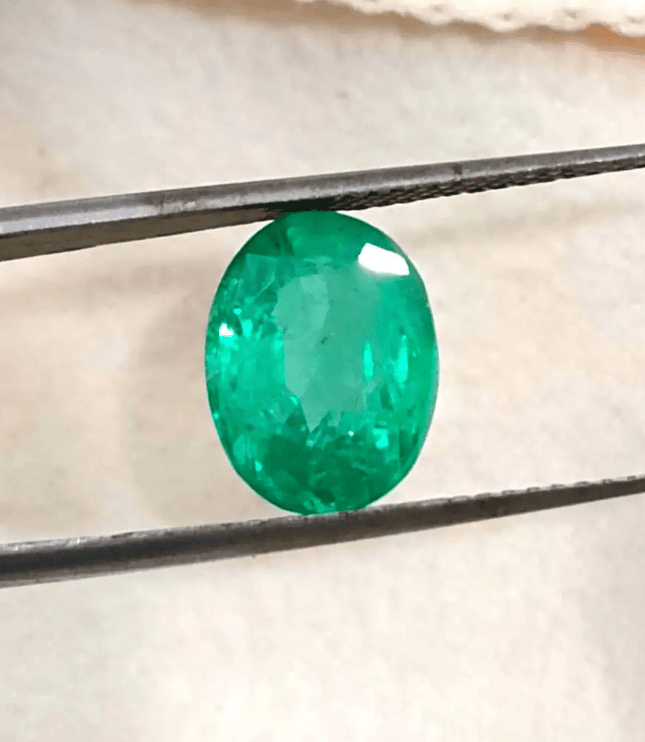 2.80ct Vivid Golden Green Panjshir Emerald , 100% Natural Earth Mined Gemstone - SMSGEMS 