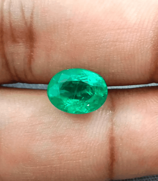 2.80ct Vivid Golden Green Panjshir Emerald , 100% Natural Earth Mined Gemstone - SMSGEMS 
