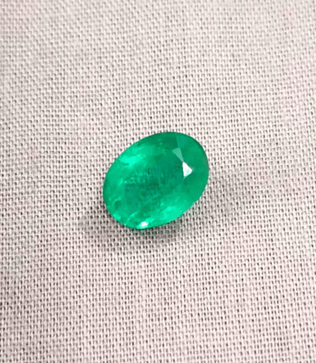 2.80ct Vivid Golden Green Panjshir Emerald , 100% Natural Earth Mined Gemstone - SMSGEMS 