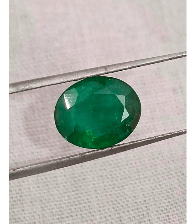 2.86ct Dark Green Zambian Emerald , 100% Natural Earth Mined Gemstone - SMSGEMS 