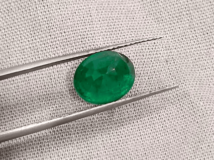 2.86ct Dark Green Zambian Emerald , 100% Natural Earth Mined Gemstone - SMSGEMS 