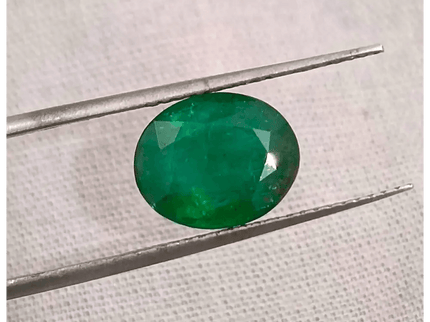 2.86ct Dark Green Zambian Emerald , 100% Natural Earth Mined Gemstone - SMSGEMS 
