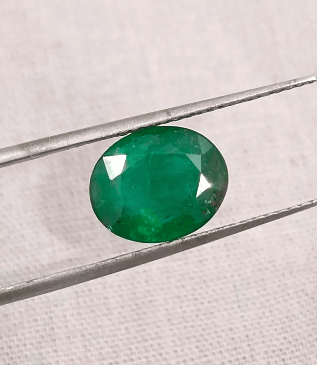 2.86ct Dark Green Zambian Emerald , 100% Natural Earth Mined Gemstone - SMSGEMS 