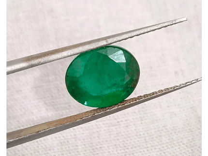 2.86ct Dark Green Zambian Emerald , 100% Natural Earth Mined Gemstone - SMSGEMS 
