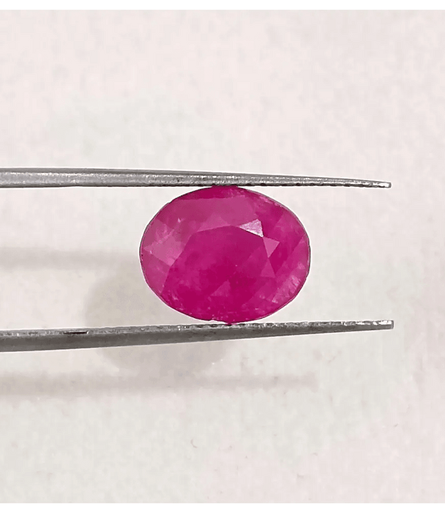 2.87ct Certified Mozambique Ruby, 100% Natural Untreated Gemstone - SMSGEMS 