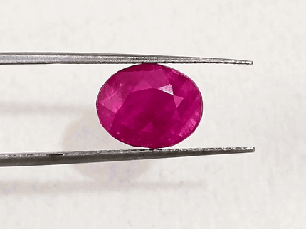 2.87ct Certified Mozambique Ruby, 100% Natural Untreated Gemstone - SMSGEMS 