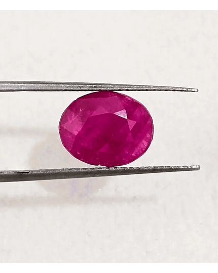 2.87ct Certified Mozambique Ruby, 100% Natural Untreated Gemstone - SMSGEMS 