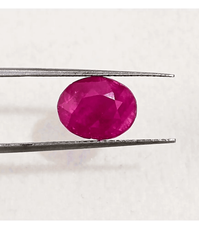 2.87ct Certified Mozambique Ruby, 100% Natural Untreated Gemstone - SMSGEMS 