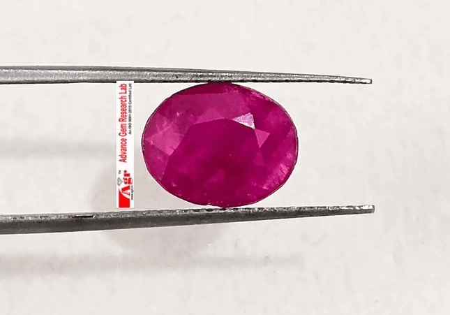 2.87ct Certified Mozambique Ruby, 100% Natural Untreated Gemstone - SMSGEMS 