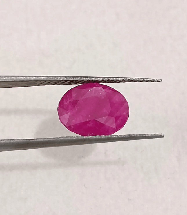 2.87ct Certified Mozambique Ruby, 100% Natural Untreated Gemstone - SMSGEMS 